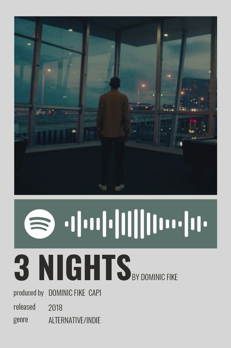 3 Nights Dominic Fike, Bedroom Pics, Spotify Codes, Spotify Songs, Polaroid Posters, Fathers Day Poster, Dominic Fike, Music Poster Ideas, Spotify Code