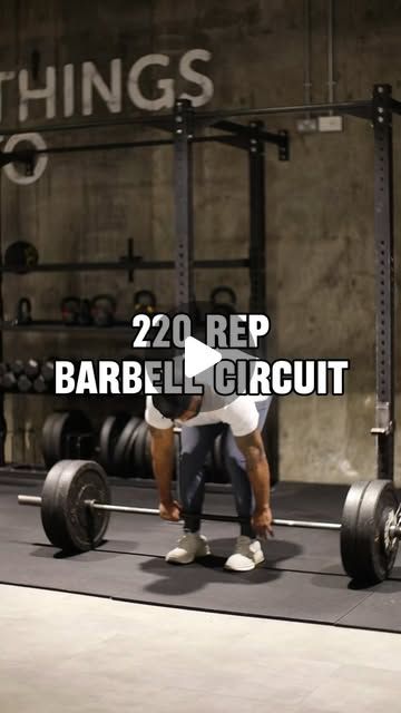 Dion | functional and strength training on Instagram: "220 Rep Barbell Circuit

Deadlifts - 2/4/6/8/10/12/14/16/18/20
Push ups - 20/18/16/14/12/10/8/6/4/2

Target time: Sub 15 mins
My time 11:55

The barbell weight is your bodyweight weight. So if you weigh 90kg the bar should weigh the same.

Start with deadlifts then push ups on the bar and continue in that format. 
Maintain good form and technique and take breaks when required to avoid burn out.
The lesser of 2 evils are the push ups. Hence why you start high with those.  By all means if you wanna switch it around be my guest. 
My tip would be to break down the high reps in to 4 sets. Example; 2 DL then 20 push ups (5/5/5/5) after every 5 pause for a few seconds then go again. The first 5 rounds are gonna determine everything. If you go Barbell Circuit, Barbell Weights, Be My Guest, Push Ups, Burn Out, The Push, Stay Fit, Body Weight, Strength Training