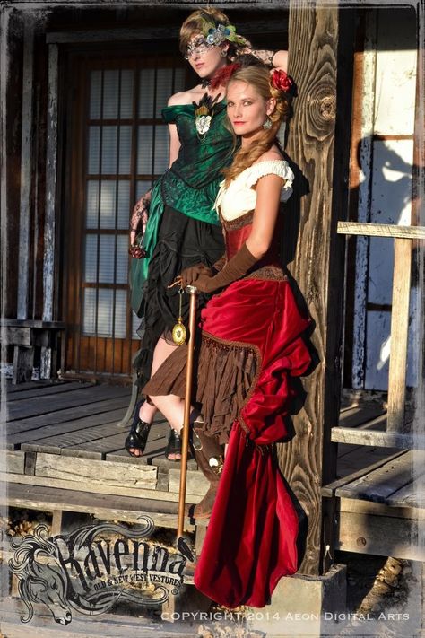 Rouge Outfits, Soiled Doves, Saloon Dress, Wild West Costumes, Saloon Girl Costumes, Steampunk Corset Dress, Old West Saloon, Saloon Girl, Wild West Theme