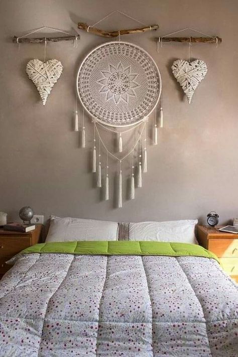 Atrapasueños Diy, Dream Catcher Decor, Dream Catcher Craft, Macrame Wall Hanging Diy, Dream Catcher Diy, Wall Hanging Diy, Macrame Wall Art, Macrame Decor, Diy Crafts For Home Decor