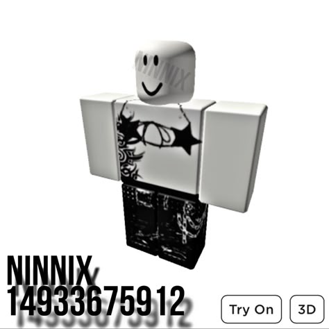 Ninnix Roblox Code, Roblox T Shirt Y2k, Outfit Ideas Emo, Indoor Playroom, Roblox T Shirt, Code Clothes, Coding Shirts, Social Life Hacks, Roblox Guy