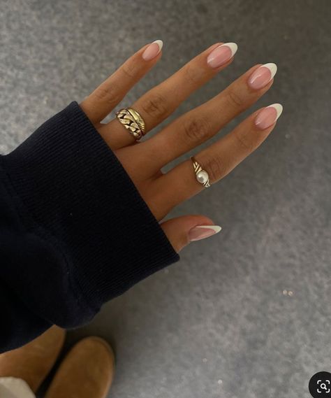 Short Classy Nails, Old Money Nails, Money Nails, Kutek Disney, Bridesmaids Nails, French Manicure Nails, Eye Nails, Basic Nails, Cat Eye Nails