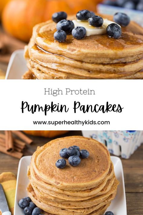 Pancakes With Greek Yogurt, Lush Desserts, Pumpkin Pancakes Recipe, Pumpkin Protein Pancakes, Pumpkin Pancake, Fall Recipes Breakfast, Pumpkin Pancake Recipe, Pumpkin Protein, Healthy Pancake Recipes