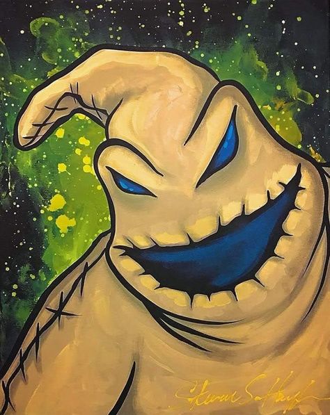 Mr Oogie Boogie Drawing, Oogie Boogie Painting Canvas, Oogie Boogie Painting, Oogie Boogie Art, Oogie Boogie Drawing, Mr Oogie Boogie, Nightmare Before Christmas Pictures, Nightmare Before Christmas Characters, Nightmare Before Christmas Wallpaper