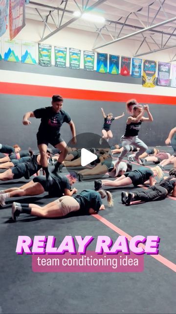 SACRAMENTO CHEER ELITE on Instagram: "It’s a race! It’s a workout! It’s bonding! SAVE this reel to try it with your team🩷 . . #conditioning #cheerteam #teamwork #relayrace #exercise #teamgames #teamworkout #fypage #explore #cheerleader #cheer #reels #reelsinstagram #cheerleading #plank #plankworkout #burpees #squats #fitnessmotivation #workout #fitness #SCEcheer #fitness" Cheer Core Workout, Team Workouts Exercises Fun, Conditioning Workouts Cheerleading, Team Bonding Activities Cheerleading, Cheer Conditioning Workouts, Cheer Team Bonding, Cheer Team Bonding Activities, Cheerleading Games, Cheer Exercises