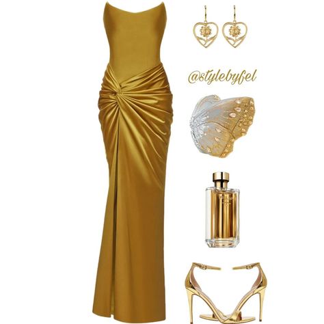 Style By Fel on Instagram: “Dripped in gold✨✨✨✨✨” Goals Motivation Quotes, Millionaire Affirmations, Dubai Summer, Gala Outfit, Nyc Style, Preformance Outfits, Aesthetic Jewelry, Grunge Vintage, Wedding Attire Guest