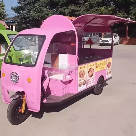 Custom Size Mobile Kitchen Food Tricycle Cheap Price Hot Dog Kiosk Soft Serve Ice Cream Van|Food Processors| - AliExpress Pink Food Truck, Ice Cream Stall, Candy Truck, Ice Cream Food Truck, Snack Truck, Box Ice Cream, Food Cart Business, Fast Food Truck, Road Snacks