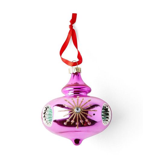 4" Christmas Pink Retro Glass Ornament by Place & Time | JOANN