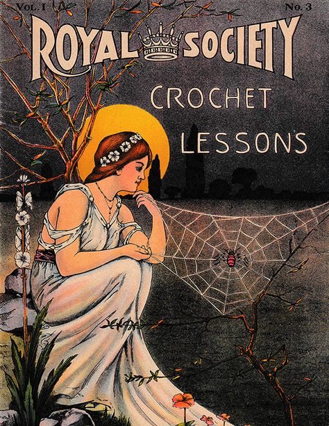 Crochet LessonsVolume I No. 3Royal SocietyOriginal Copyright 1915 Crochet Travel, Antique Crochet, Geeky Craft, Irish Crochet Patterns, Vintage Crochet Patterns, Royal Society, Form Crochet, Beginner Crochet Projects, 1 Number