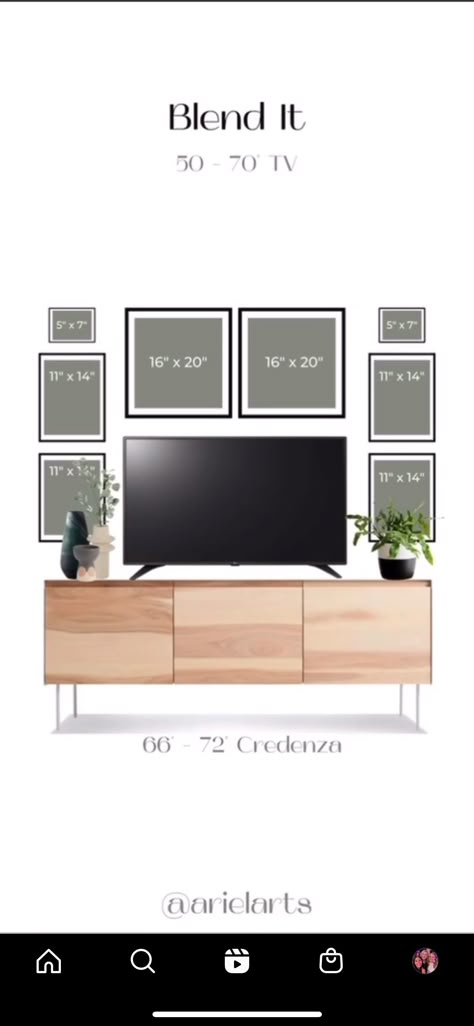 Photo Shelf Above Tv, 60 Inch Tv On Wall, Picture Collage Around Tv, Above Tv Gallery Wall, 55 Inch Tv Gallery Wall, Decorate Wall Around Tv, Over The Tv Wall Decor, Gallery Wall Around Tv Mounted Tv, Gallery Wall Above Tv