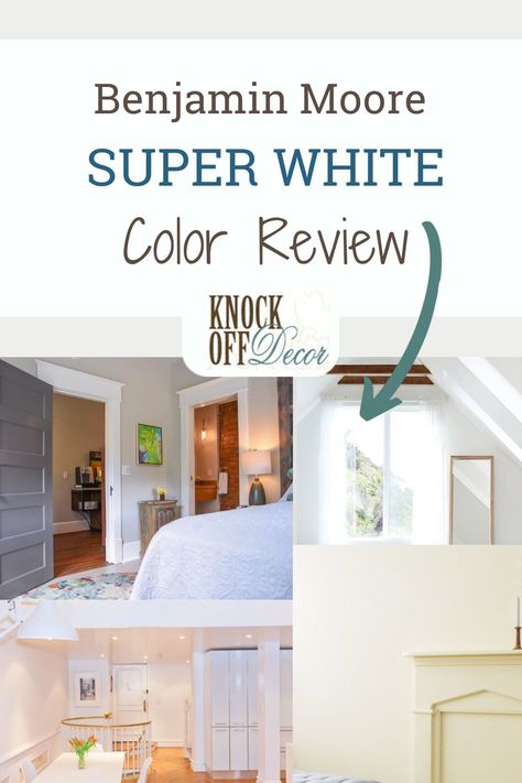 Benjamin Moore Super White is a clean white paint color with a touch of cool blue undertones. This classic white paint is bound to relate your space to come see how to best use it and what to coordinate with it! Super White Benjamin Moore, Benjamin Moore Super White, White Benjamin Moore, White Paint Color, It Painting, Tiny Loft, All White Bedroom, Popular Paint Colors, Trending Paint Colors