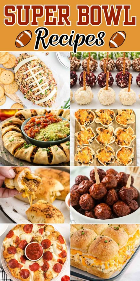 50 Super Bowl Recipes Seasonal Appetizers, Super Bowl Potluck, Easy Super Bowl Recipes, Superbowl Dishes, Super Bowl Dinner, Superbowl Party Food Easy, Football Themed Food, Super Bowl Food Easy, Football Food Appetizers