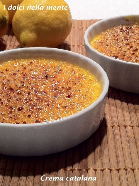 ricetta crema catalana alla vaniglia Finger Foods, Cheesecake, Caramel, Fruit, Ethnic Recipes