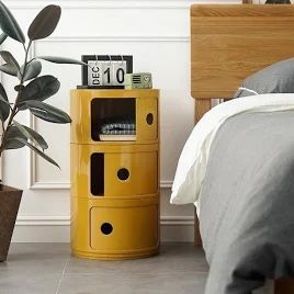 Nightstand With Storage, Bathroom Etagere, Round Nightstand, Style Side Table, Small Cupboard, Printer Stands, Cupboard Cabinet, Modern Bedside Table, Creative Storage