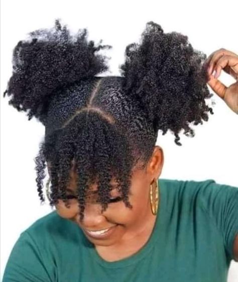 Simple Hairstyles For Short Hair, 2 Ponytails, Natural Hair Woman, African Hair Wrap, Hairstyles Simple, Quick Natural Hair Styles, Simple Hairstyles, Plaits Hairstyles, Natural Afro Hairstyles