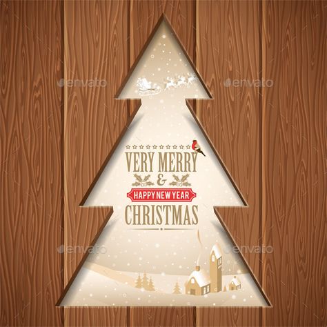 Bullfinch, Merry Happy, Creative Ads, Vector Background, Christmas Wood, Christmas Design, Logo Icons, Design Inspiration, Greeting Cards