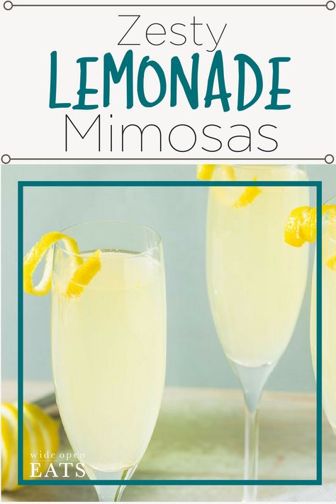 Lemonade Mimosa, Lemon Mimosa, Yellow Mimosa, Tasty Cocktails, Mimosa Recipe, Best Champagne, Liquid Courage, Perfect Brunch, Brunch Cocktails