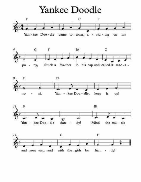 Free Sheet Music for Yankee Doodle. Children’s Song. Enjoy! Music Doodles, Beginner Piano Music, Hymn Sheet Music, Trumpet Sheet Music, Trumpet Music, Clarinet Music, Basic Guitar Lessons, Clarinet Sheet Music, Yankee Doodle