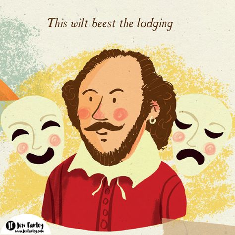 Happy Shakespeare Day! #TalkLikeShakespeareDay “This wilt beest the lodging” is Shakespeare for … “This must be the place” by pop minstrels Talking Heads. This illustration (minus the quote) is from the book I illustrated “Blot’s Most Marvellous History of Books” published by @nationalprintmuseum William Shakespeare’s birth date was never officially recorded as it was not the norm in that era. However, people from all over the world have considered Shakespeare Illustration, Maps Design, Books Illustration, The Bard, Picture Books Illustration, Illustration Portfolio, Talking Heads, London Bridge, William Shakespeare