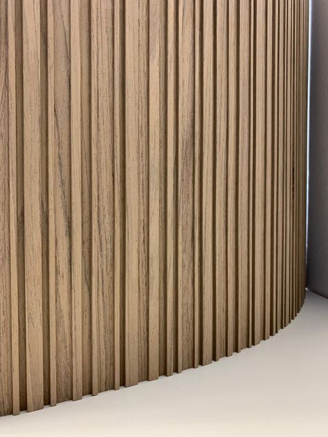 Wood Curved Wall, Tambour Wall Panel, Fluted Wood Wall, Timber Paneling, Wooden Wall Cladding, Timber Wall Panels, Wooden Wall Design, Interior Cladding, Metal Wall Panel