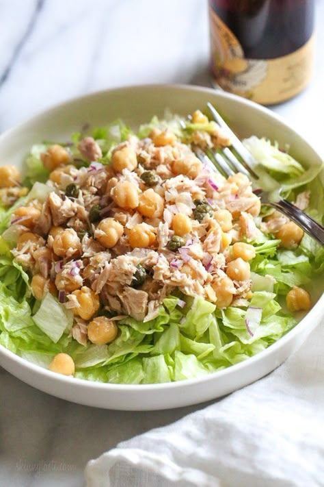 Tuna Salad With Capers, Salad With Capers, Lunch Quick, Best Tuna Salad Recipe, Best Tuna Salad, Chickpea Tuna Salad, Chickpea Tuna, What Is Healthy Food, Meal Prep Healthy