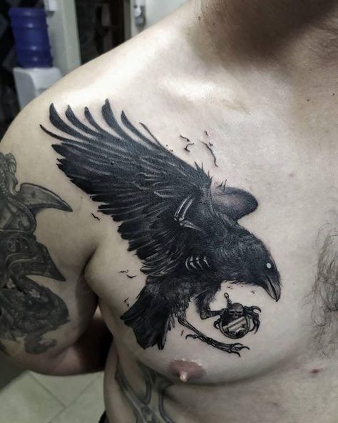 It's no surprise that crow tattoos have found resonance across cultures and ages, often evoking profound emotions and insights. This blog post will explore Crow Tattoo For Men, Celtic Raven Tattoo, Black Crow Tattoos, Bird Skull Tattoo, Crow Tattoos, Crow Tattoo Design, Unusual Tattoo, Flying Tattoo, Crow Tattoo