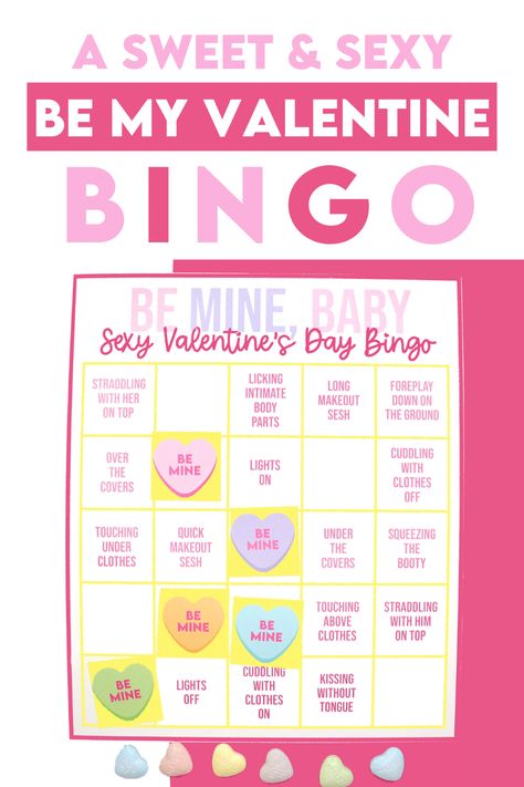 This sexy Be My Valentine bingo looks SO FUN and is perfect for Valentine's Day! Valentines Games For Couples, Game For Couples, Inexpensive Date, Valentine Bingo, Date Night Ideas For Married Couples, Creative Date Night Ideas, Romantic Date Night Ideas, Romantic Questions, Valentines Games