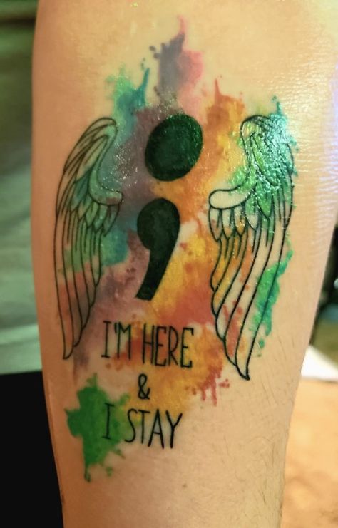 I'm here & I stay  Water color Tattoo Wynonna Earp Tattoo, Wynonna Earp, Seasonal Wardrobe, Little Tattoos, Tattoos Ideas, Body Modifications, Tattoo Idea, Color Tattoo, Watercolor Tattoo