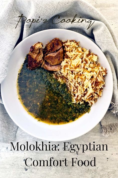 Molokhia, also known as Mulukhiyah, is more than just a dish for me—it’s a cherished part of my childhood and one of my top five favorite foods. Egyptian Molokhia, Molokhia Recipe, Middle Eastern Lentil Soup, Arabic Rice, Rice And Meat, Green Soup, Comfort Dishes, Lentil Soup, Top Five