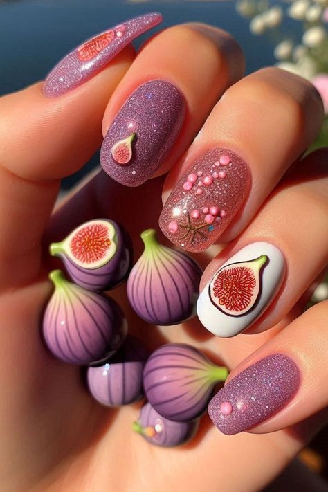 Fruit nail art is popular for its playful and refreshing look, perfect for summer or adding a pop of color to any outfit. This post lists 33 fruit nail art ideas, to inspire your next colorful and fun manicure. Summer, acrylic, designs, orange, easy, 3d, tutorial, simple, dragon, cute, strawberries, blueberry. Fruit Nail Ideas, Bright Orange Nails, Simple Dragon, Nail Art Ideas For Summer, Art Ideas For Summer, Dark Purple Nails, Fun Manicure, Sticker Nail Art, Fruit Nail