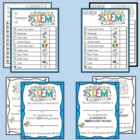 10 Exciting STEM Activities with Just 10 Materials Completion Certificate, Summer Stem, Stem Programs, Types Of Play, Stem Activity, Stem For Kids, Stem Challenges, Construction Paper, Stem Activities