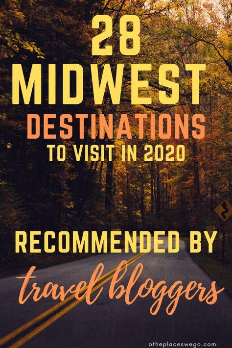 Here are the best Midwest destinations to visit in 2020 all recommended by fellow travel bloggers. Midwest Weekend Getaways, Midwest Travel Destinations, Midwest Vacations, Midwest Road Trip, Usa Destinations, Road Trip Places, Minnesota Travel, Indiana Travel, Midwest Travel