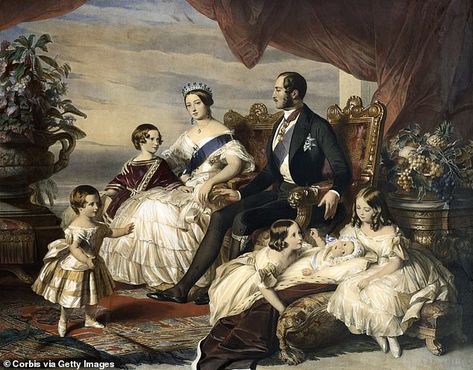 Writer unravels his astonishing link to little girl Queen Victoria saved and adopted as daughter  | Daily Mail Online Victoria Family Tree, Queen Victoria Family Tree, Victoria's Children, Queen Victoria Children, Prins Albert, Franz Xaver Winterhalter, Era Victoria, Queen Victoria Family, Alexandra Of Denmark