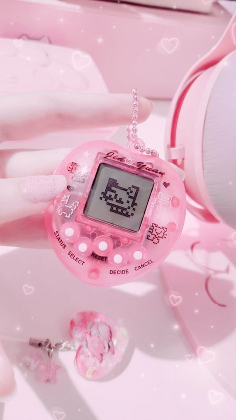 Cute Tamagotchi, Kawaii Tamagotchi, Giga Pet, Japan Kawaii, Paper Toys Template, Pink Panda, Kawaii Sanrio, Pink Aura, Virtual Pet