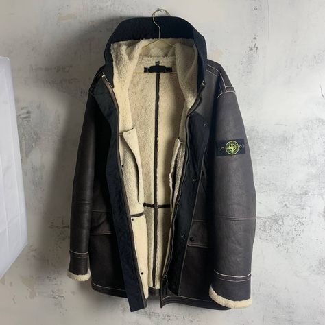 Stone Island Stone Island sheepskin parka | Grailed Island Man, Men's Outerwear, Stone Island, Mens Outerwear, Leather Jackets, Puma Jacket, Parka, The North Face, Fall Winter