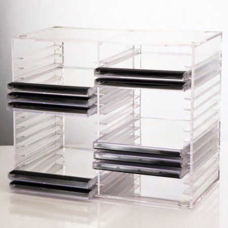 Drying rack? Clear Stackable CD Holder - holds 30 standard CD jewel cases Multimedia Storage, Dvd Storage Shelves, Cd Organization, Dvd Cases, Cd Shelves, Pad Storage, Cd Jewel Case, Dvd Shelves, Cd Rack