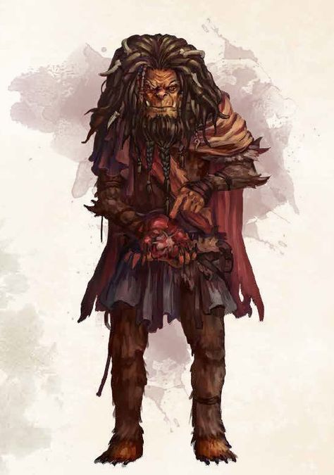 Bugbear Druid, Bugbear Dnd, Dnd Druid, Goblin Art, Dnd Races, Epic Characters, D D Monsters, Adventure Inspiration, Dnd Monsters