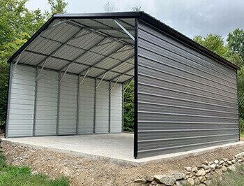 Diy Car Port How To Build, Metal Garage Ideas, Garage Building Ideas, Car Garage Ideas, Metal Rv Carports, Metal Building Prices, Build Garage, Carport Prices, Rv Carports