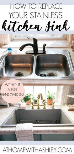 Canning Shed, Sink Upgrade, Kitchens 2020, Replacing Kitchen Sink, Kitchen Sink Remodel, Kitchen Renovation Diy Ideas, Sink Remodel, Kitchen Sink Diy, Future Mansion