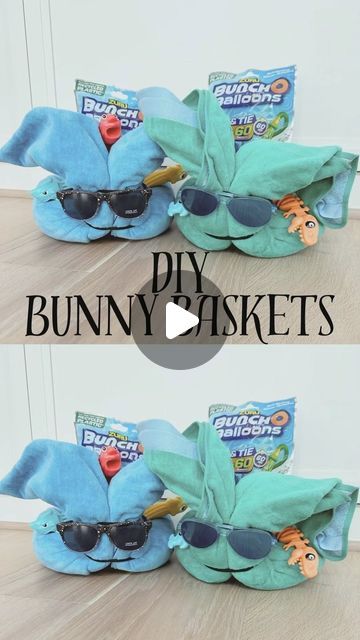 Sarah Eddlemon on Instagram: "🐰 😎 ☀️ Watch how easy it is to make a bunny out of a beach towel! Such a fun and budget friendly gift idea for kids!! Let me know if you like it! Find everything you’ll need in my stories and highlights! #budgetfriendly #momblogger #diy #diygifts #seasonalgifts #easter #easterbunny #soeasy #fungift #usefulgifts #target #targetfinds #targetrun #giftingonabudget #budgetmom #momlife" Beach Towel Bunny, Towel Basket, Budget Mom, Foo Foo, Beach Towel Gift, Budget Friendly Gift, Target Finds, A Bunny, Seasonal Gifts