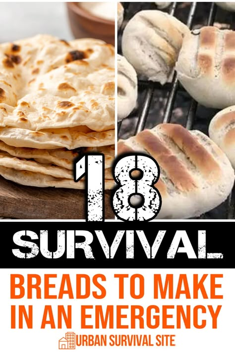 18 Survival Breads to Make in an Emergency Bread In A Can Recipe, Poor Mans Bread Recipe, Survival Food Recipes, Canned Bread Recipes, Homestead Recipes From Scratch, Cooking From Scratch Recipes, Foods To Make From Scratch, Homestead Bread, Survival Bread