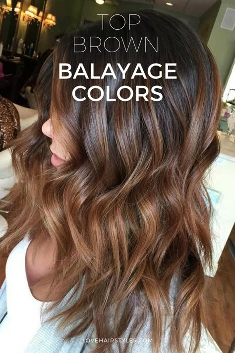 We have collected 35 of our favorite balayage hair styles. Choose the one that works best for your skin tone, style and personality! #haircolor #brownbalayage Balayage Hair Styles, Bilage Hair, Balage Hair, Baylage Hair, Balayage Hair Caramel, Balayage Hair Color, Hair Color Chocolate, Brunette Hair With Highlights, Balayage Hair Dark