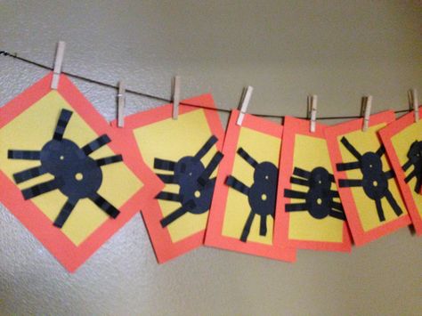 #8 Spider Craft - #Preschool Spider Shapes Preschool, Pre K Spider Activities, The Very Busy Spider Crafts Preschool, Spider Centers Preschool, Spider Process Art Preschool, Preschool Spiders, Months Activities, Preschool Bugs, Spider Craft