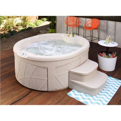 Rock Solid Luna 4-Person 13-Jet Plug and Play Spa Plug And Play Hot Tub, Underwater Led Lights, Spa Jacuzzi, Mini Pool, Tub Ideas, Patio Bar Set, Whirlpool Bathtub, Beach Hacks, Spa Offers