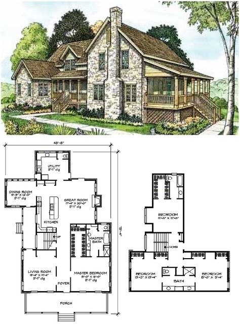 Gothic Cottage Floor Plans, Houses Ideas Layout, Sims 4 Blueprints, Sims 4 Floorplan, Cottage Floorplan, Cottage Blueprints, Floor Plans House, Victorian House Plans, House Plans With Pictures