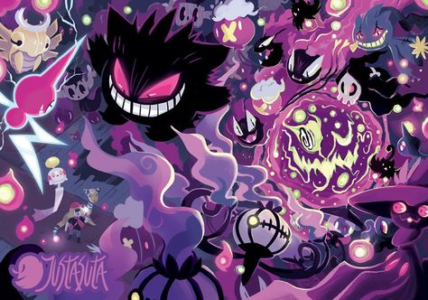 Storyteller Art, Pokeball Wallpaper, Kirby Pokemon, Gengar Pokemon, Ghost Pokemon, Pokemon Backgrounds, Cool Pokemon Wallpapers, Ghost Type, Pokemon Oc