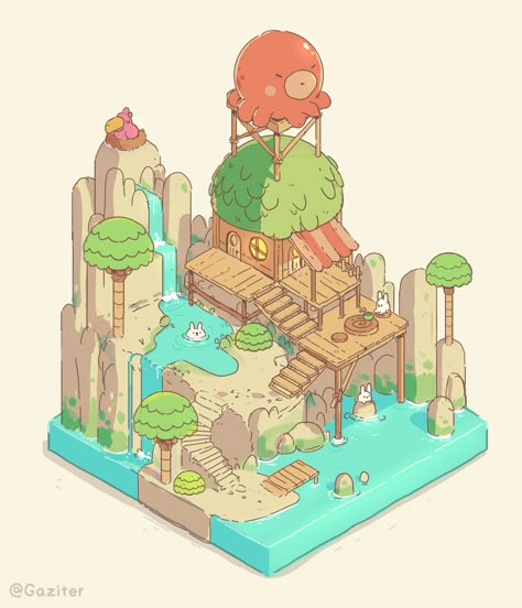 Idle Game, Building Illustration, Isometric Art, Isometric Illustration, Isometric Design, Pixel Art Design, Game Inspiration, Environment Concept Art, Create Art