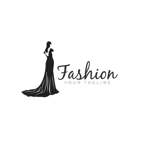 Wedding dress women clothing boutique st... | Premium Vector #Freepik #vector #atelier-logo #hanger-logo #dress-logo #dressmaker Mezon Dresses Logo, Dress Logo Design Ideas, Dress Shop Logo, Dress Logo Design, Bridal Shop Decor, Wedding Dress Women, Design Company Names, Hanger Logo, Best Logo Maker