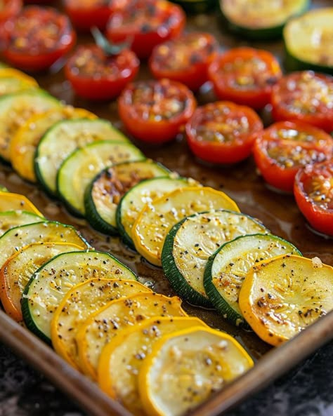 Can't stop, won't stop – made this recipe 4 times this month and it's still amazing Garlic Parmesan Zucchini, Roasted Vegetable Recipes, Vegetable Side Dishes Recipes, Zucchini Squash, Parmesan Zucchini, Grilled Cheese Recipes, Side Dishes Recipes, Delish Recipes, Veggie Side Dishes