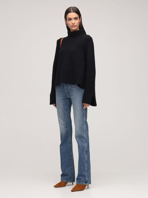 Turtleneck Jeans Outfit, Turtleneck Outfit, Smart Outfit, Knit Turtleneck, Knit Turtleneck Sweater, Black Turtleneck, Jeans Outfit, Outfit Inspo Fall, Fall Winter Outfits